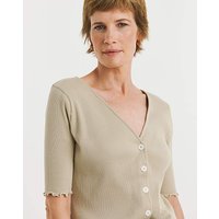 Lettuce Half Sleeve Rib Cardi