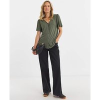 Button Angel Sleeve Top