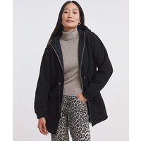 Borg Zip Through Longline Hoodie