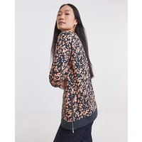 Side Zip Longline Sweat Animal Print