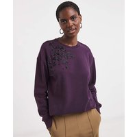 Floral 3D Embellished Sweatshirt