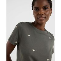 Star Embroidered T Shirt JD Williams
