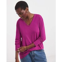 V Neck Split Hem Slouch T Shirt JD Williams