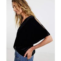 Velvet Split Sleeve Top