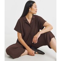 Textured Shirt Style Top