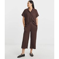Textured Jersey Cropped Trousers