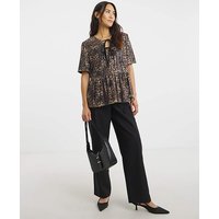 Sequin Tie Front Top