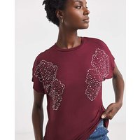Floral Embellished T Shirt