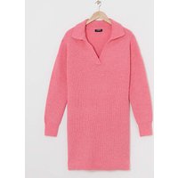 Collar Rib Knitted Mini Dress 8 10