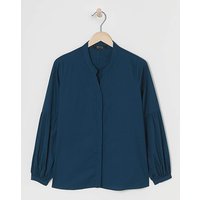 Collarless Button Through Blouse