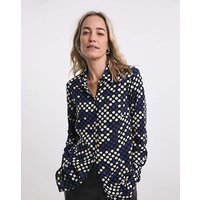 Dipped Back Shirt Spot Print