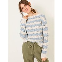 Edith Stripe Crew Natural Marl