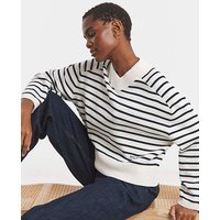 Long Sleeve Sweater Beige Navy