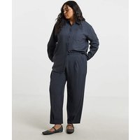 Pinstripe Peg Leg Trousers Stripe