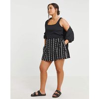 Linen Mix Wrap Skort