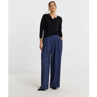 Palazzo Twill Trouser Petrol