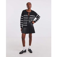 Pu Pleated Mini Skirt