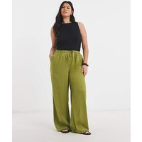 Wide Leg Linen Trouser