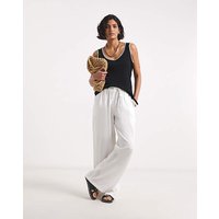 Tie Waist Linen Wide Leg Trouser JD Williams