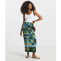 Tie Knot Detail Midaxi Wrap Skirt