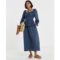 Gingham Midaxi Skirt Check