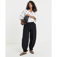 TIE CUFF DETAIL BALLOON TROUSER