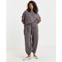 PINSTRIPE TIE WAIST BALLOON TROUSER Stripe