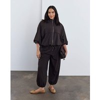 Choc Pinstripe Balloon Trouser