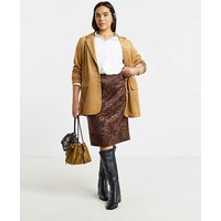 Suedette Pencil Skirt