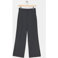 Satin Jacquard Wide Leg Trouser