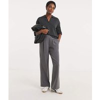 Pull On Elastic Waist Wide Trousers