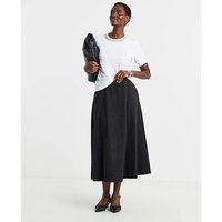 Wool Look Maxi Skirt Dark Charcoal JD Williams