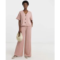 LINEN MIX TROUSER Blush Stripe