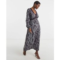Lace Trim Long Sleeve Tea Dress