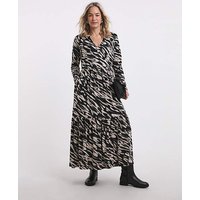 Soft Touch Notch Neck Dress Print JD Williams