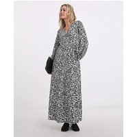 Soft Touch Wrap Dress Print JD Williams