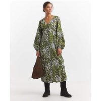 Button Through Tea Dress Print