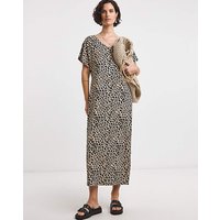 Soft Touch Midi T shirt Dress Leopard Print JD Williams