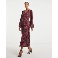 Soft Touch V Neck Tea Dress Animal JD Williams