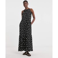 Soft Touch Jersey Halter Neck Maxi Dress Spotted JD Williams