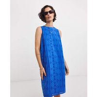 Broderie Sleeveless Shift Dress