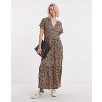 Neck Maxi Dress Animal Print JD Williams