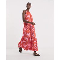 Soft Touch Jersey Halter Neck Maxi Dress Print JD Williams
