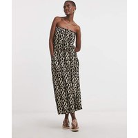 Value Strapless Midi Dress Print JD Williams