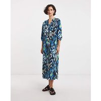 Printed Textured Kaftan Dress Print