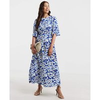 Angel Sleeve Tea Dress Floral