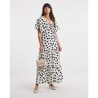 Cape Detail Maxi Dress Spot