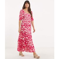 Pure Cotton Bow Back Tier Maxi Dress Floral Print JD Williams
