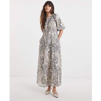 Bubble Sleeve Dress Floral Print