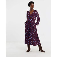 Soft Touch Long Sleeve Tea Dress Spot Print JD Williams